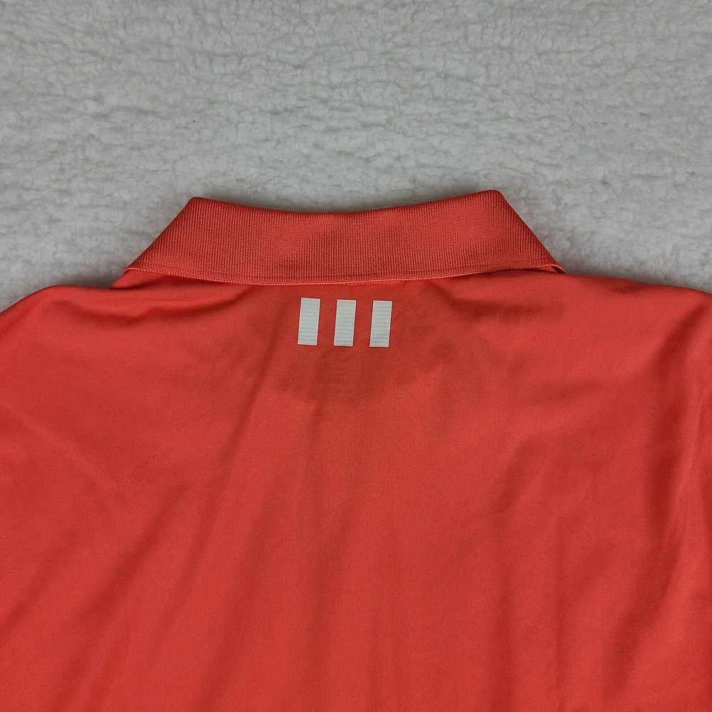 Adidas Polo Shirt Mens Medium Light Red Performance Golf‎ Pure Motion